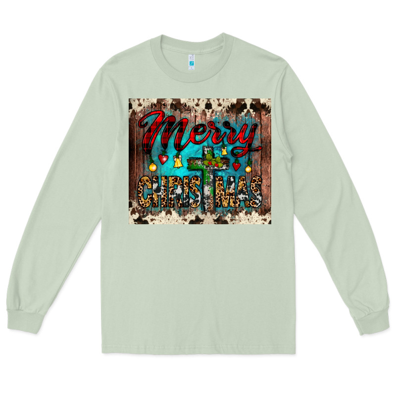 Merry Christmas Cross Tumbler Long Sleeve Tee by JahusDesignShop | Teevron