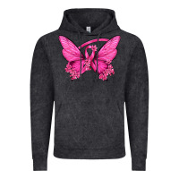 Vintage Black Breast Cancer Butterfly Vintage Hoodie - texasbilliewilder