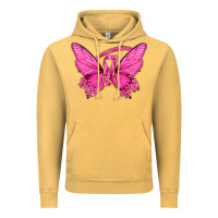 Vintage Mustard Breast Cancer Butterfly Vintage Hoodie - texasbilliewilder