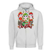 Merry Christmas Unicorns Zipper Hoodie | Teevron