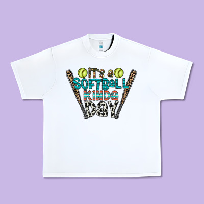 Softball Urban Heavy Tee Designed By Cowhidedigitalart