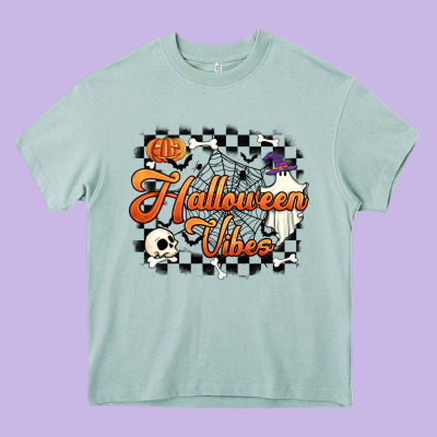 Halloween Vibes Heavy Core Tee Designed By Artiststas
