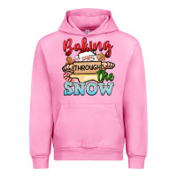 Fuchsia Pink Baking through the snow Urban Hoodie - NancyCooperArtShop