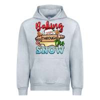 Heather Grey Baking through the snow Urban Hoodie - NancyCooperArtShop