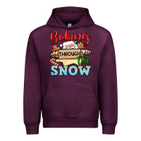 Mauve Wine Baking through the snow Urban Hoodie - NancyCooperArtShop