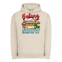 Pigment French Oak Baking through the snow Urban Hoodie - NancyCooperArtShop