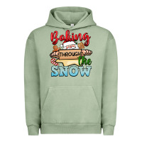 Pigment Oil Green Baking through the snow Urban Hoodie - NancyCooperArtShop