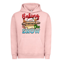 Pigment Salmon Baking through the snow Urban Hoodie - NancyCooperArtShop