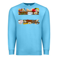 Ocean Blue floral teacher custom name Premium Sweatshirt - NancyCooperArtShop