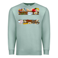 Seafoam floral teacher custom name Premium Sweatshirt - NancyCooperArtShop