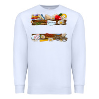 White floral teacher custom name Premium Sweatshirt - NancyCooperArtShop