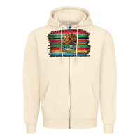 Sandshell serape leopard mexican flag Zipper Hoodie - Jasminsmagicworld