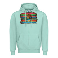 Seafoam serape leopard mexican flag Zipper Hoodie - Jasminsmagicworld
