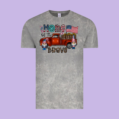 Home Of The Brave Vintage Tee Designed By Cowhidedigitalart