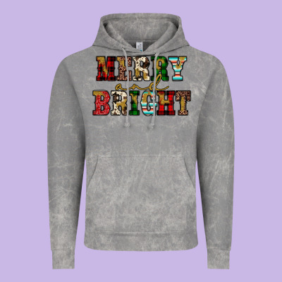Merry And Bright Vintage Hoodie Designed By Jahusdesignshop