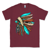 Burgundy indian headdress Classic Tee - JahusDesignShop