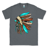 Charcoal Heather indian headdress Classic Tee - JahusDesignShop