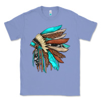 Colony Blue indian headdress Classic Tee - JahusDesignShop