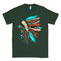 Sports Green indian headdress Classic Tee - JahusDesignShop