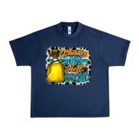 Navy whiskey bent hell bound Urban Heavy Tee - CowhideDigitalArt