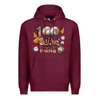 Burgundy 100 of days runs Premium Hoodie - SublimationCraftShop