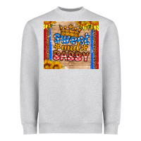 Heather Grey usa flag sweet and sassy Heavyweight Sweatshirt - HRA Design Shop