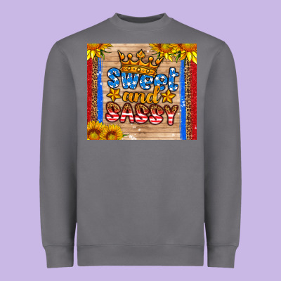 Usa Flag Sweet And Sassy Heavyweight Sweatshirt Designed By Hra Design Shop