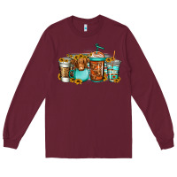 Burgundy longhaired cow coffee cups Long Sleeve Tee - Jasminsmagicworld