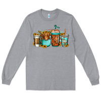 Heather Grey longhaired cow coffee cups Long Sleeve Tee - Jasminsmagicworld