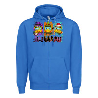 True Royal Happy Hallothanksmas school bus Zipper Hoodie - NancyCooperArtShop