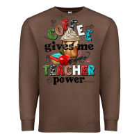 Chestnut coffee gives me teacher power Premium Sweatshirt - NancyCooperArtShop