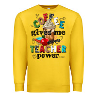Lemon coffee gives me teacher power Premium Sweatshirt - NancyCooperArtShop