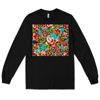 Black tropical flowers Long Sleeve Tee - Artiststas