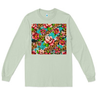 Matcha tropical flowers Long Sleeve Tee - Artiststas