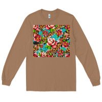 Toasted Coconut tropical flowers Long Sleeve Tee - Artiststas