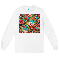 White tropical flowers Long Sleeve Tee - Artiststas