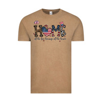 Vintage Coffee home of the free beacuse of the brave Vintage Tee - CowhideDigitalArt