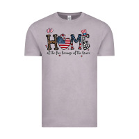 Vintage Zinc home of the free beacuse of the brave Vintage Tee - CowhideDigitalArt