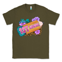 Army Green Hello 1st Grade Classic Tee - RanaPortraitStore