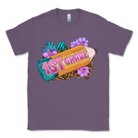 Lavender Hello 1st Grade Classic Tee - RanaPortraitStore