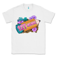 White Hello 1st Grade Classic Tee - RanaPortraitStore