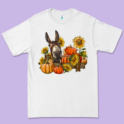 Donkey Sunflower And Pumpkin Farm Premium Tee Designed By Barkaloodesign