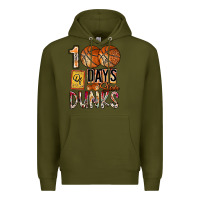 Army Green 100 of days slam dunks Premium Hoodie - SublimationCraftShop