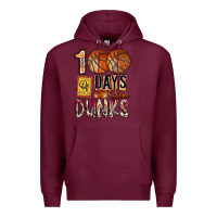 Burgundy 100 of days slam dunks Premium Hoodie - SublimationCraftShop