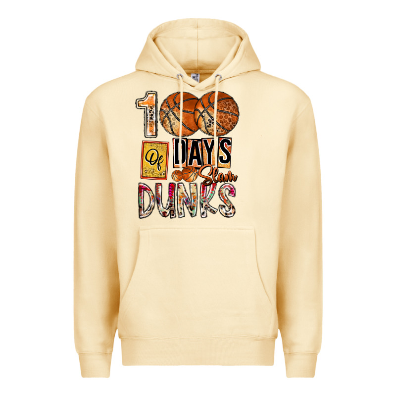 100 Of Days Slam Dunks Premium Hoodie by SublimationCraftShop | Teevron