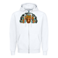 White turquoise cowhide sunflower headband highland cow Zipper Hoodie - Jasminsmagicworld