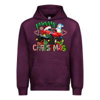 Mauve Wine merry christmas monster truck Urban Hoodie - texasbilliewilder
