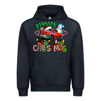 Navy merry christmas monster truck Urban Hoodie - texasbilliewilder