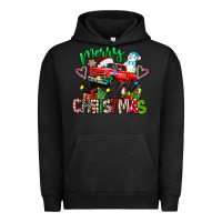Pigment Black merry christmas monster truck Urban Hoodie - texasbilliewilder