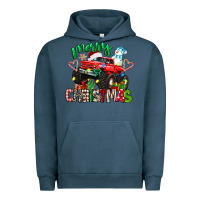 Pigment Midnight Navy merry christmas monster truck Urban Hoodie - texasbilliewilder